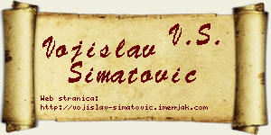Vojislav Simatović vizit kartica